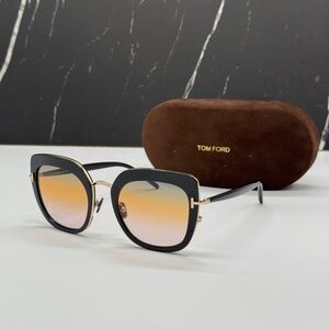 NEW FT0945/S 01B TOM FORD SQUARE WOMEN SUNGLASSES TOM FORD VIRGINIA TF945 01B